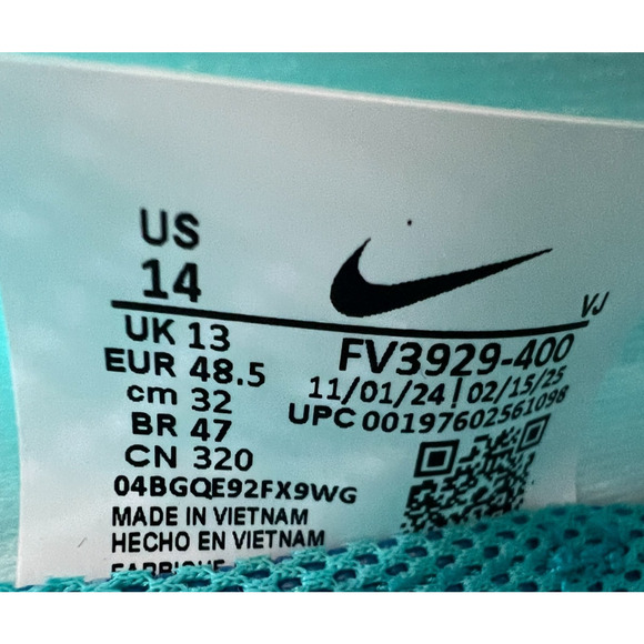 Nike ReactX Terra Kiger 10 Glacier Blue FV3929-400 Men\'s Size 14 New main image 7